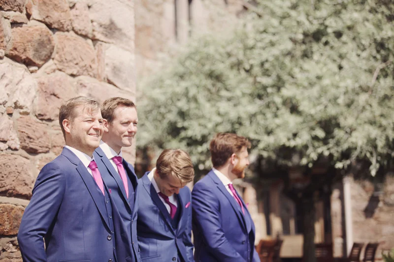 The groomsmen party at Blencowe Hall, The Rowley Estates, Lake District wedding