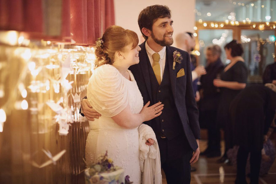 Fylingdales Village Hall wedding | Robin Hoods Bay seaside wedding | Scarborough English seaside | Bride & groom shoot | Natural wedding photography | Vintage bride look