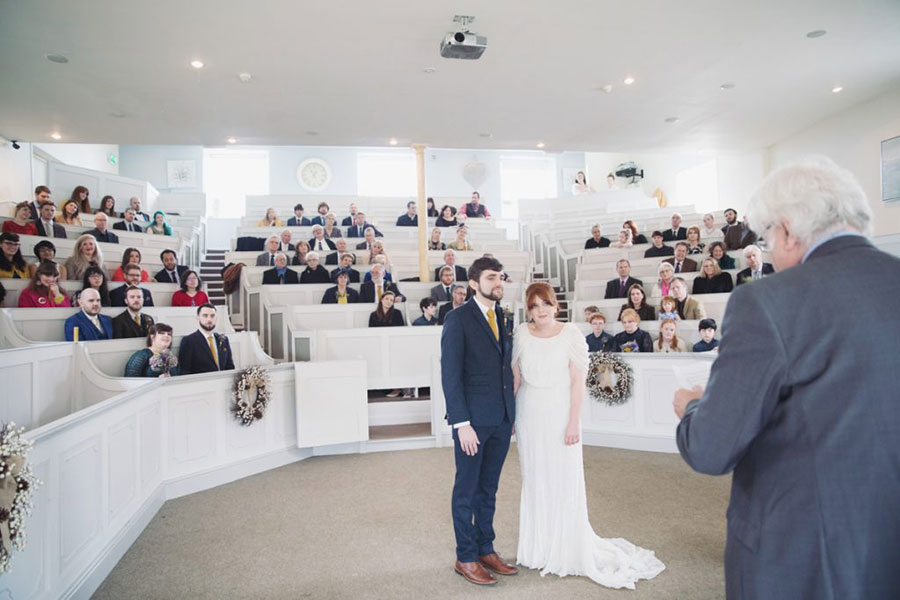 Secret Seaview Chapel wedding venue | Robin Hoods Bay seaside wedding | Scarborough English seaside | Natural wedding photography