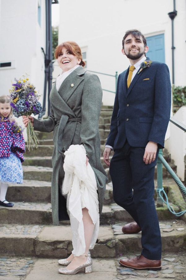 Robin Hoods Bay seaside wedding | Scarborough English seaside | Bride & groom shoot | Natural wedding photography