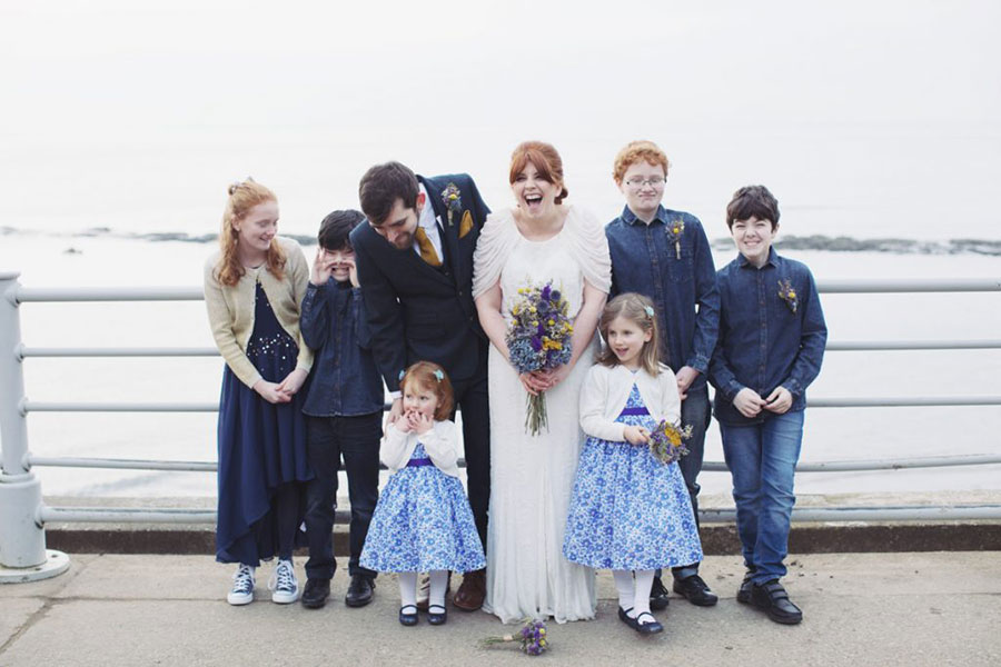 Robin Hoods Bay seaside wedding | Scarborough English seaside | Bride & groom shoot | Natural wedding photography | Vintage bride look