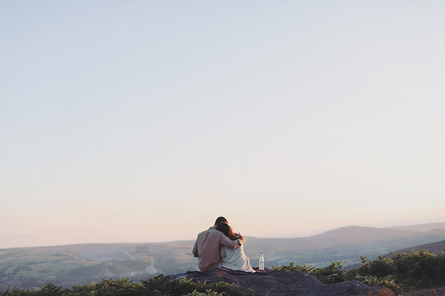 Peak District proposal photoshoot at Curbar Edge