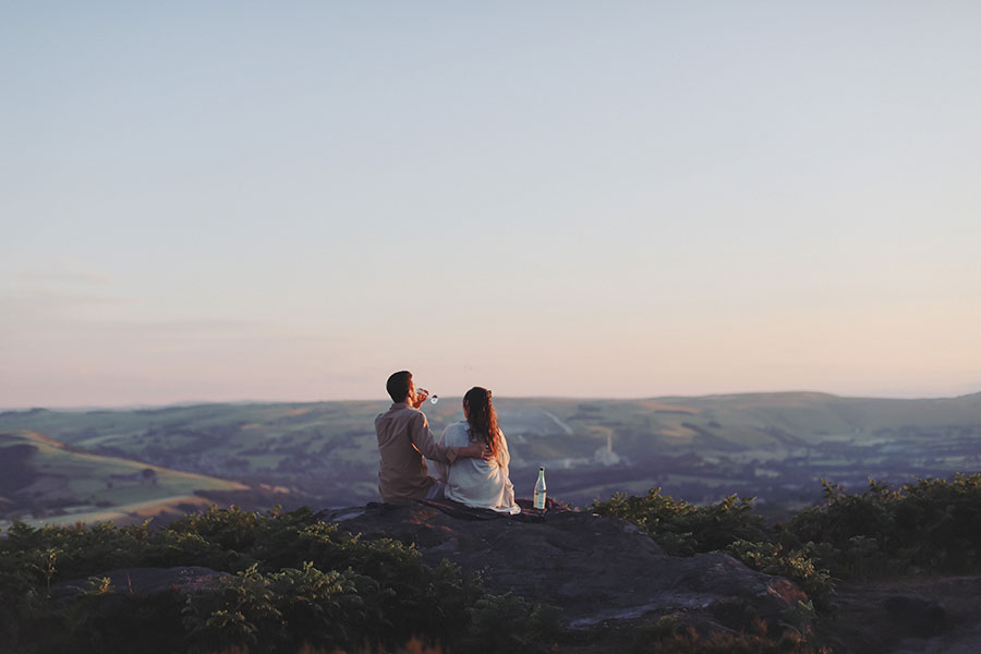 Peak District proposal photoshoot at Curbar Edge
