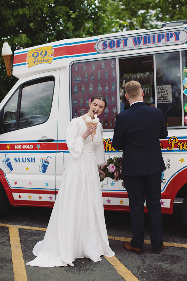 Couple enjoying relaxed wedding portraits in Stamford’s picturesque surroundings