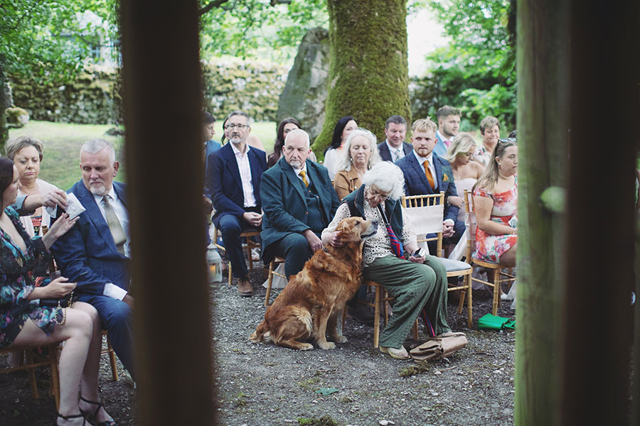 Emotional moment as the couple exchange vows during their intimate Biggin Hall Hotel wedding celebration.