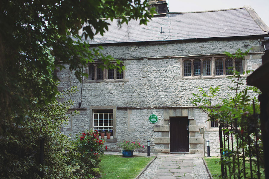 Garden reception setup with rustic décor at a Biggin Hall Hotel wedding.