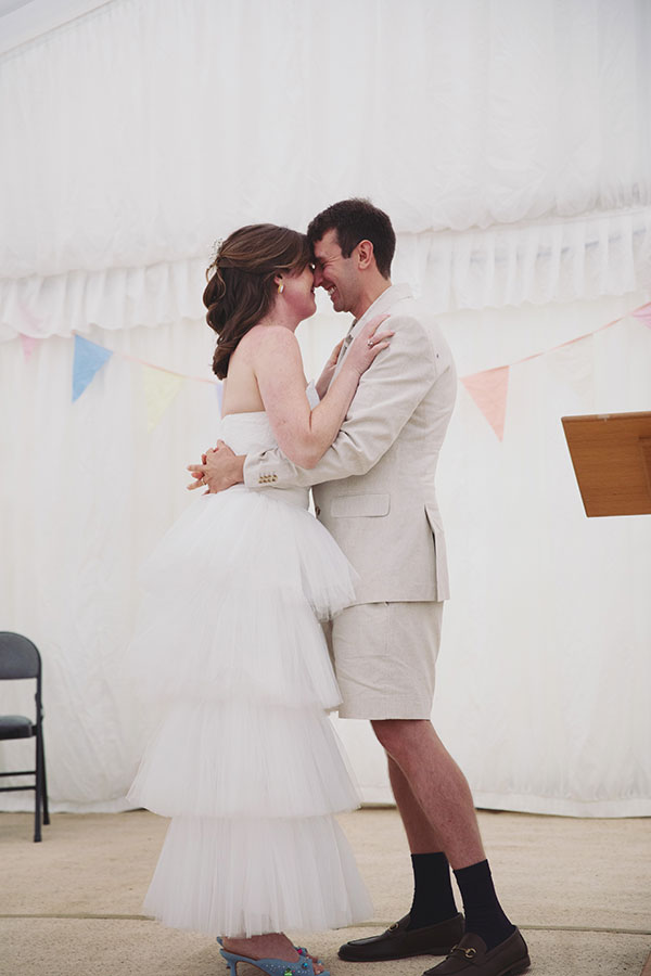 Emotional moment during the ceremony inside Cliff College Hotel – Cliff College wedding photography