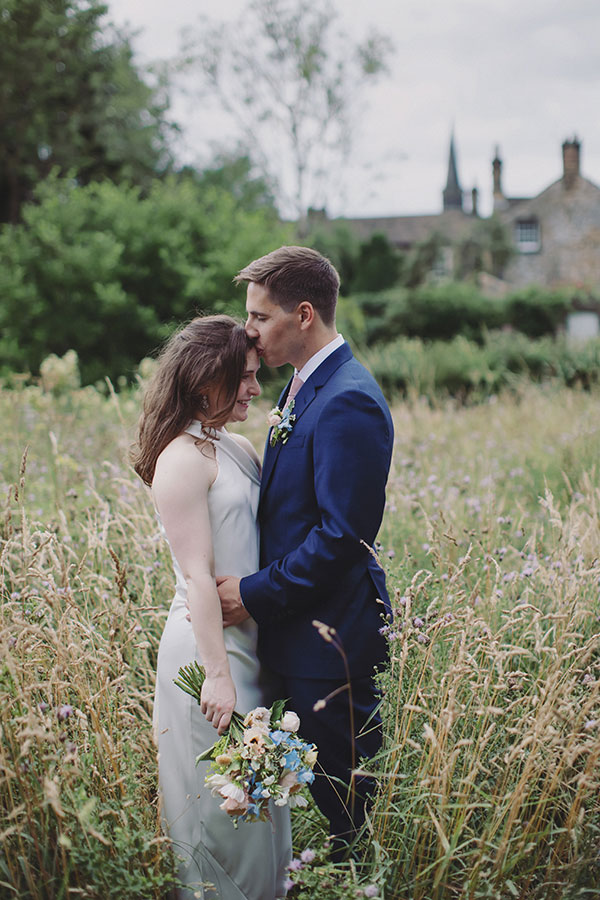 Bakewell Town Hall wedding portraits of bride & groom