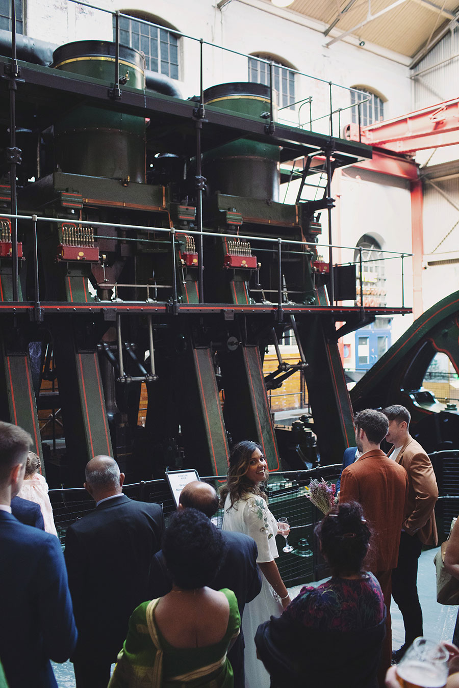 Kelham Island Museum wedding venue with historic machinery and brick interiors
