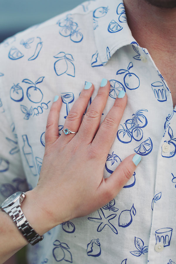 Diana & Alex ♡ Peak District Engagement Photoshoot 11 Relaxed engagement portrait of Diana and Alex outdoors in the Peak District landscape.