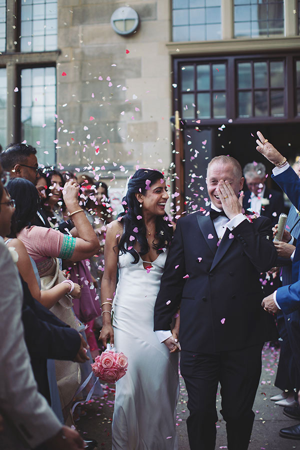 Natural wedding portraits of Rich and Shaily in Sheffield city centre