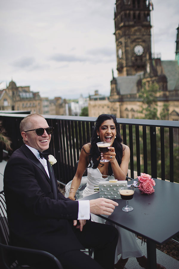 Exterior of Sheffield Town Hall on Rich and Shaily’s wedding day