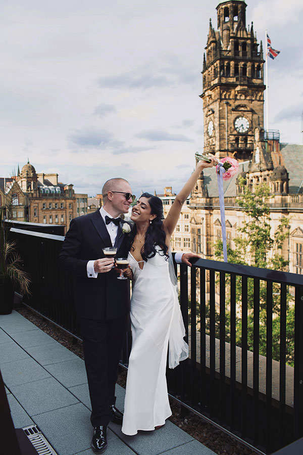 Exterior of Sheffield Town Hall on Rich and Shaily’s wedding day