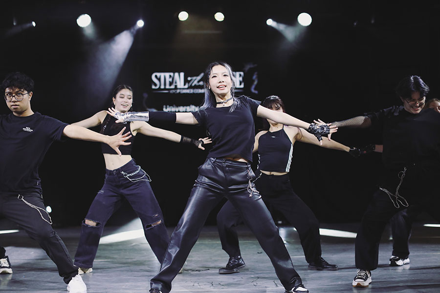 UK Kpop Dance Competition ♡ Steal The Stage 2025 115 Close-up of a dancer’s intense stage expression during a K-pop cover performance.