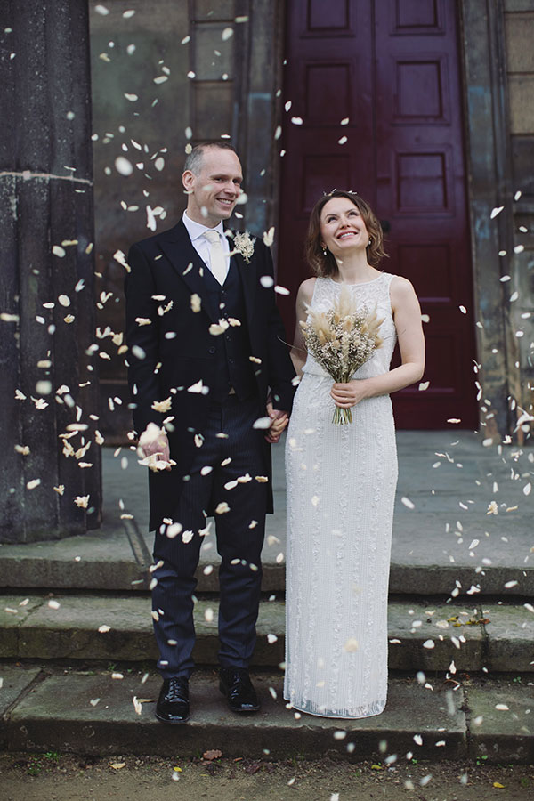 Samuel Worth Chapel wedding ceremony at Sheffield General Cemetery with Lee and Camilla