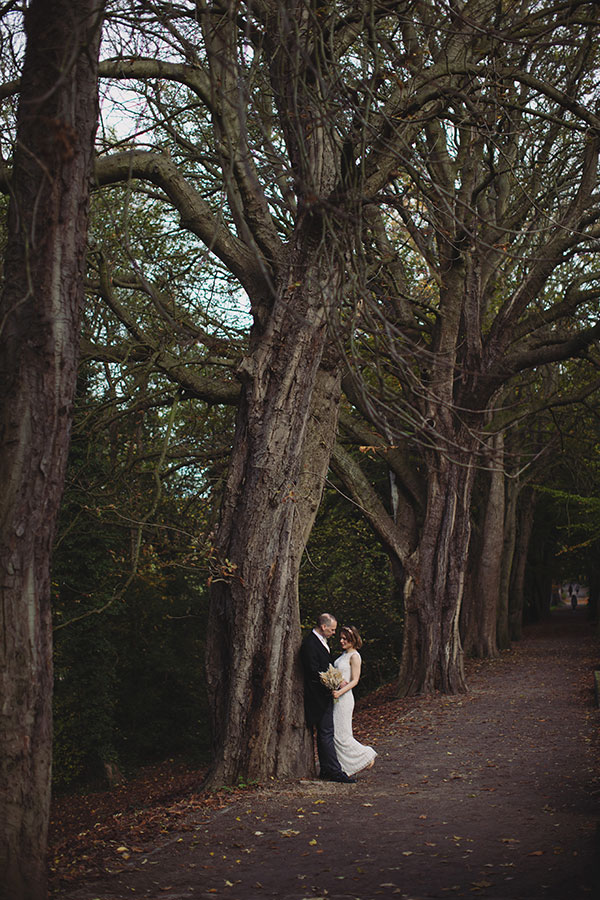 Natural couple portraits around Sheffield General Cemetery after Samuel Worth Chapel wedding