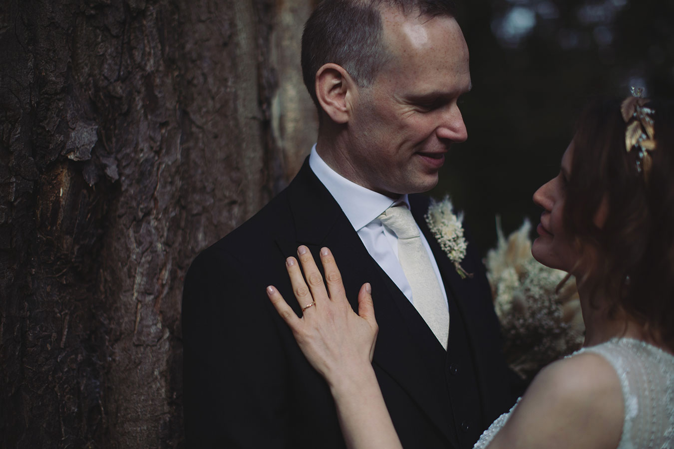 Natural couple portraits around Sheffield General Cemetery after Samuel Worth Chapel wedding
