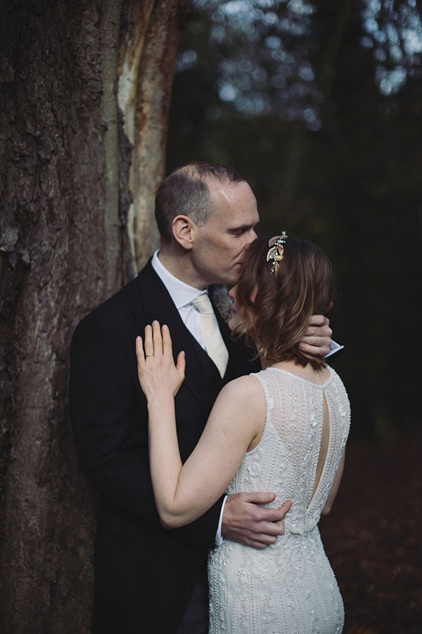Natural couple portraits around Sheffield General Cemetery after Samuel Worth Chapel wedding