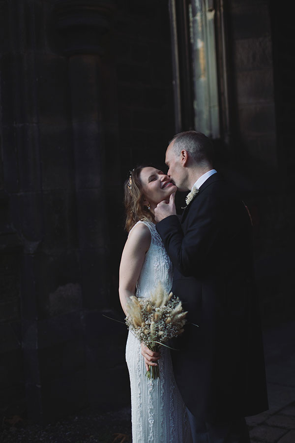 Exterior of Samuel Worth Chapel at Sheffield General Cemetery during wedding day