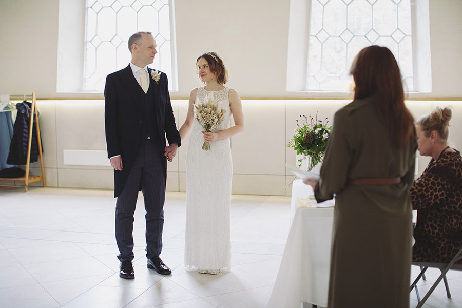 Samuel Worth Chapel wedding ceremony at Sheffield General Cemetery with Lee and Camilla
