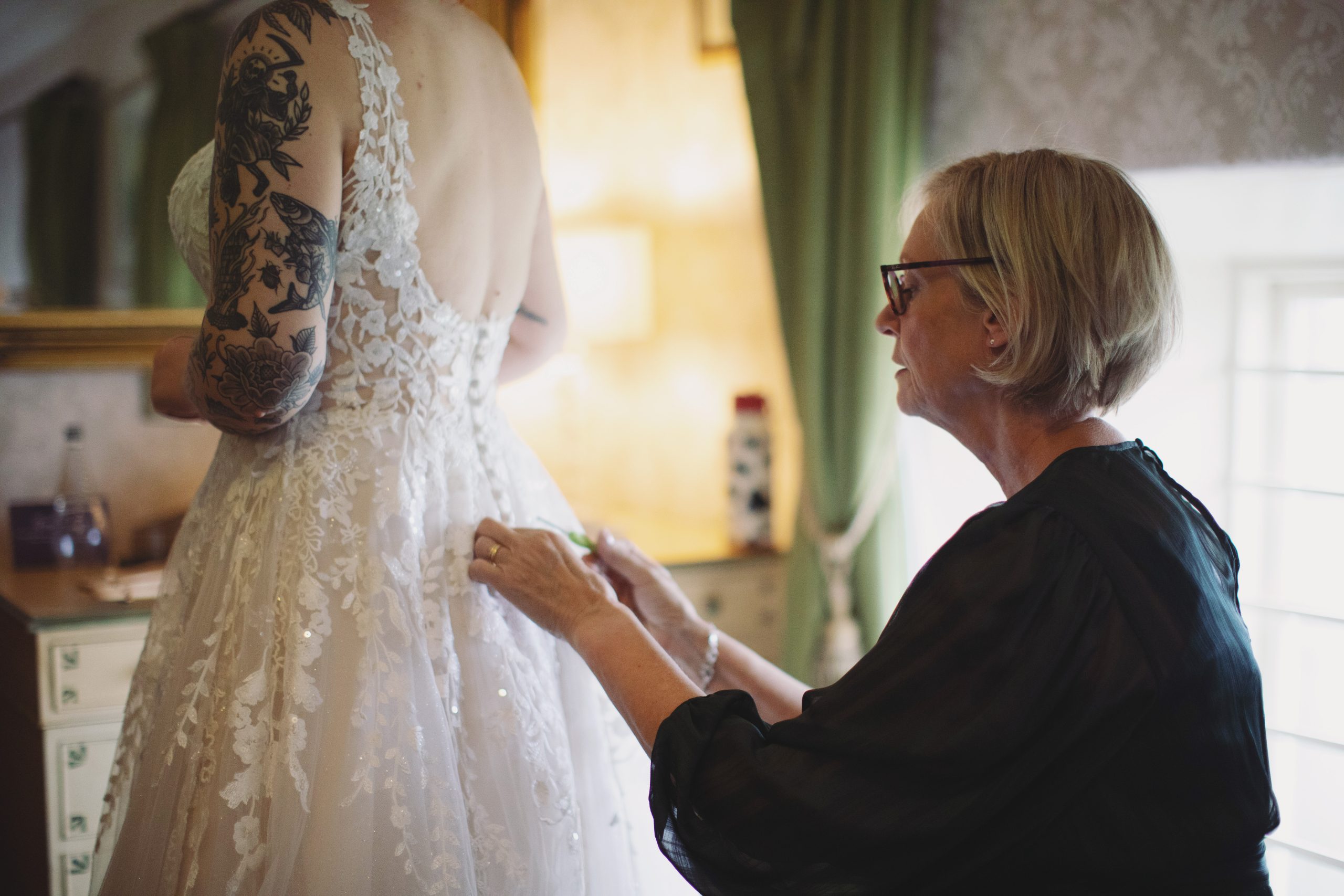 Morning preparations at Hazlewood Castle wedding in Leeds