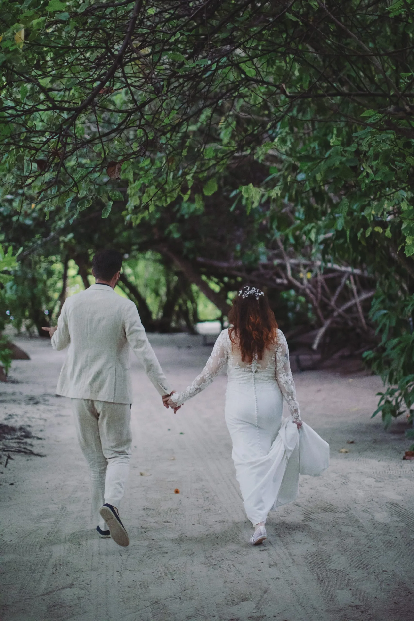 Maldives Wedding for Two Beneath Cloudy Skies