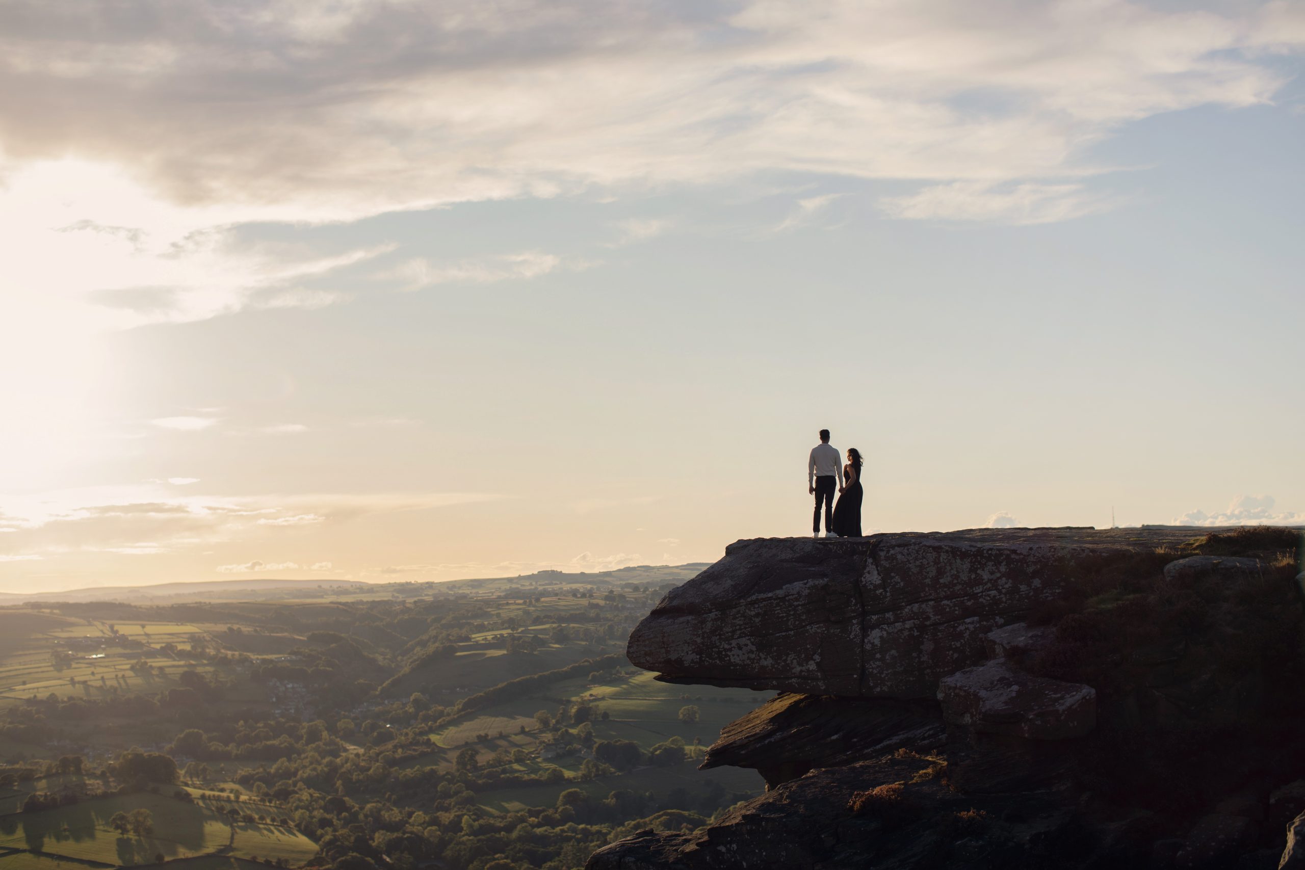 Peak District Proposal Photographer ♡ Rahul & Rhea’s Surprise Proposal at Curbar Edge 13 Surprise proposal overlooking the Peak District at Curbar Edge