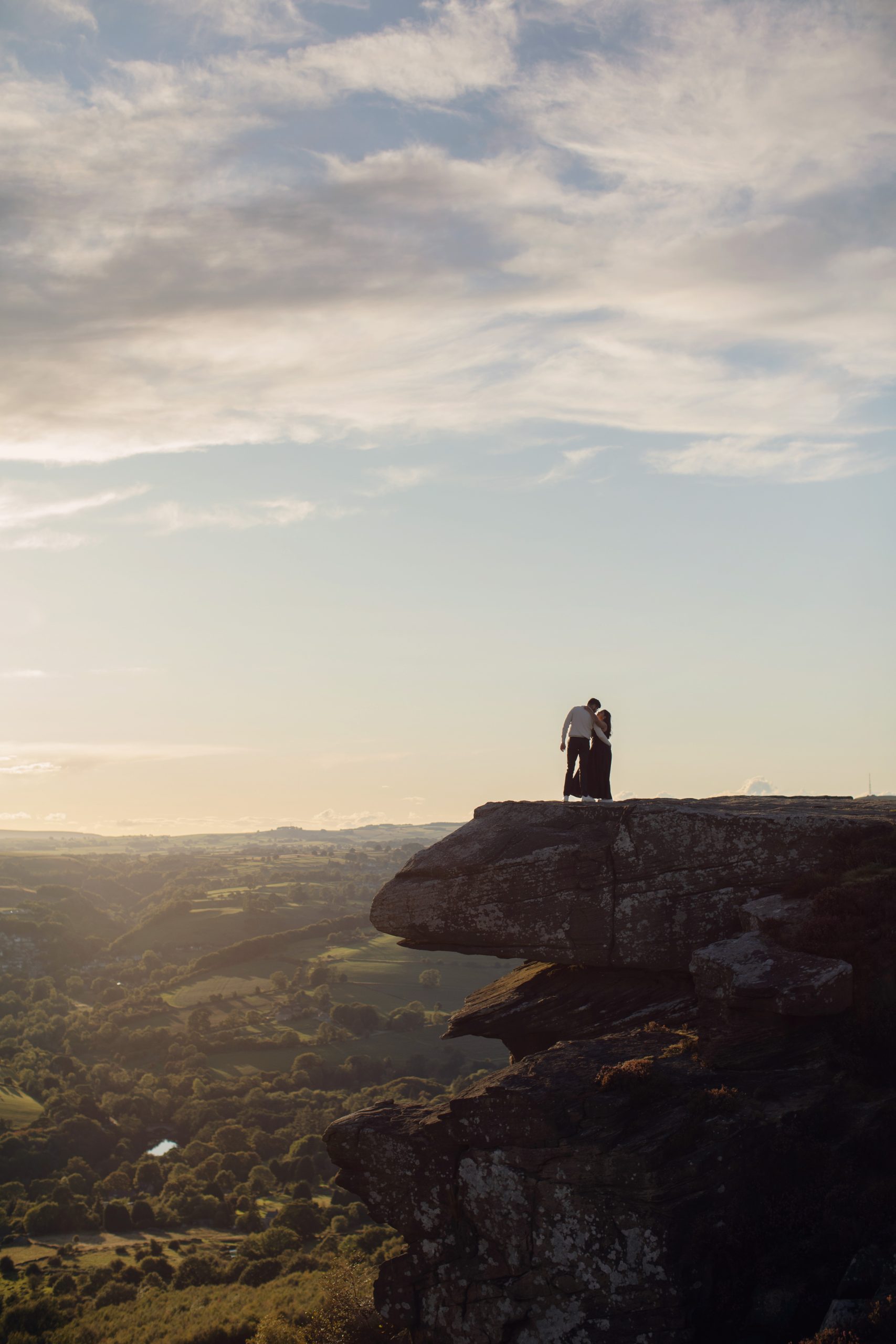 Peak District Proposal Photographer ♡ Rahul & Rhea’s Surprise Proposal at Curbar Edge 23 Surprise proposal overlooking the Peak District at Curbar Edge