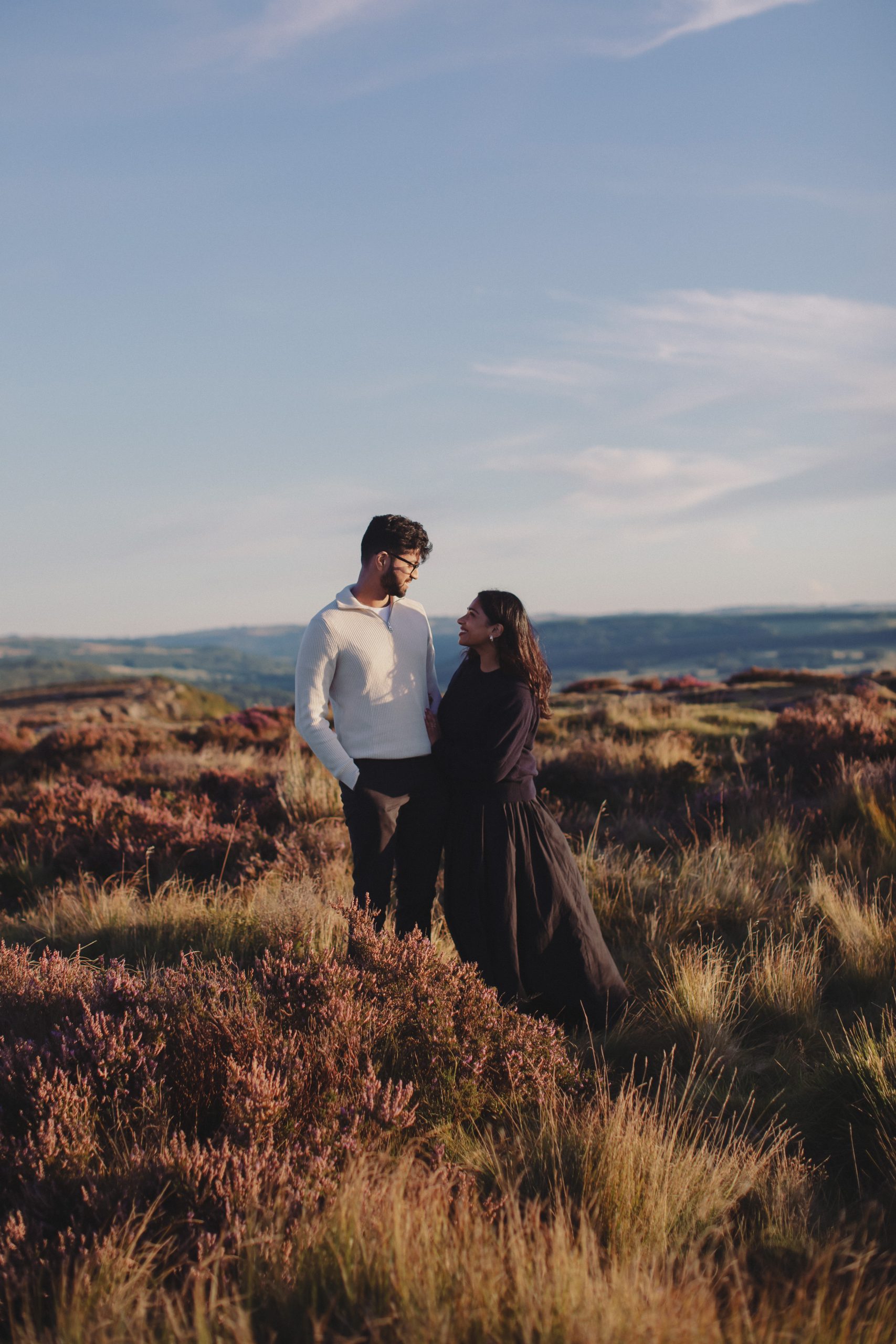 Peak District Proposal Photographer ♡ Rahul & Rhea’s Surprise Proposal at Curbar Edge 20 Romantic proposal photography at Curbar Edge in Derbyshire.