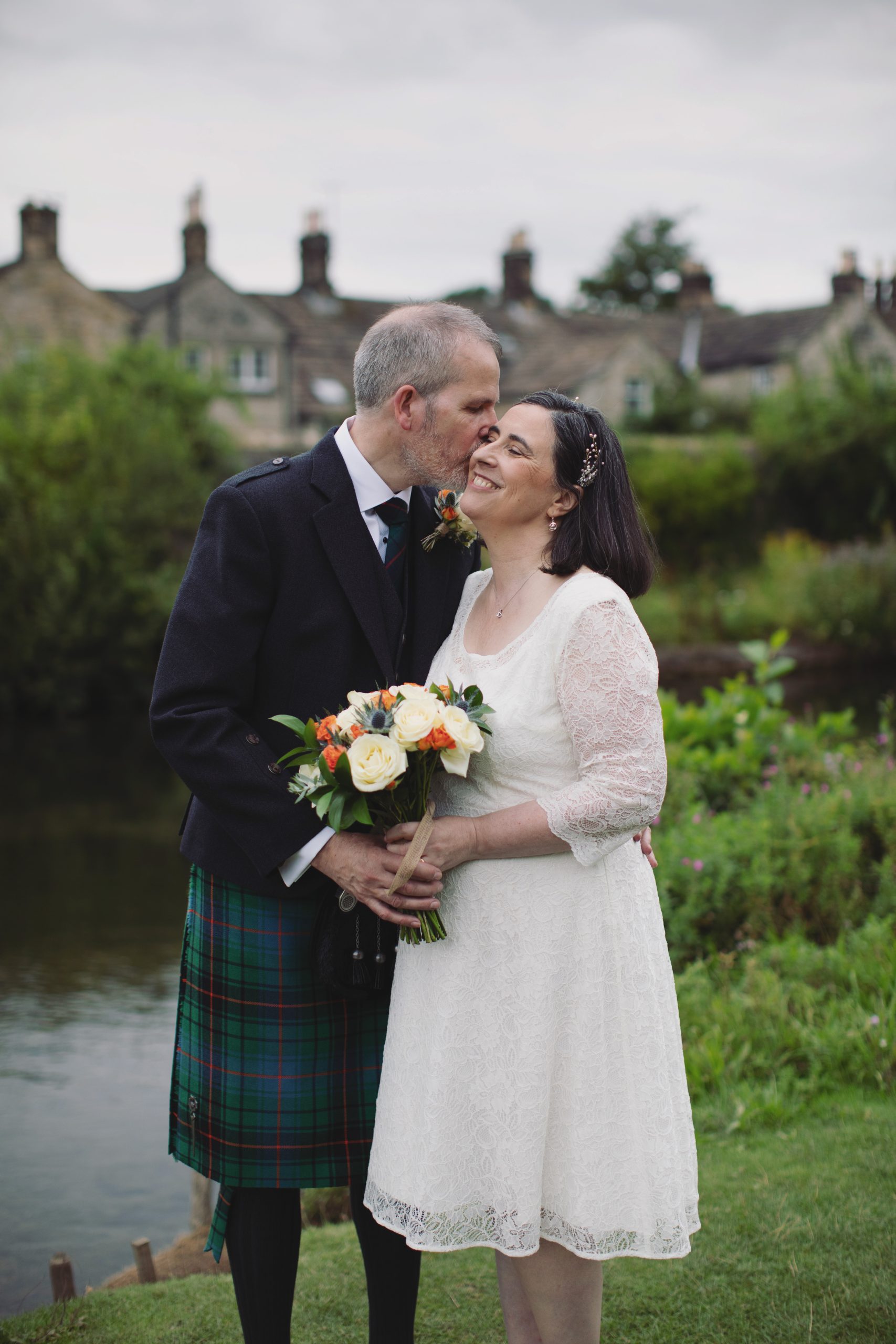 Siobhan & Jonathan ♡ Bakewell Town Hall Wedding 29 Siobhan and Jonathan walking through Bakewell following their registry office wedding.