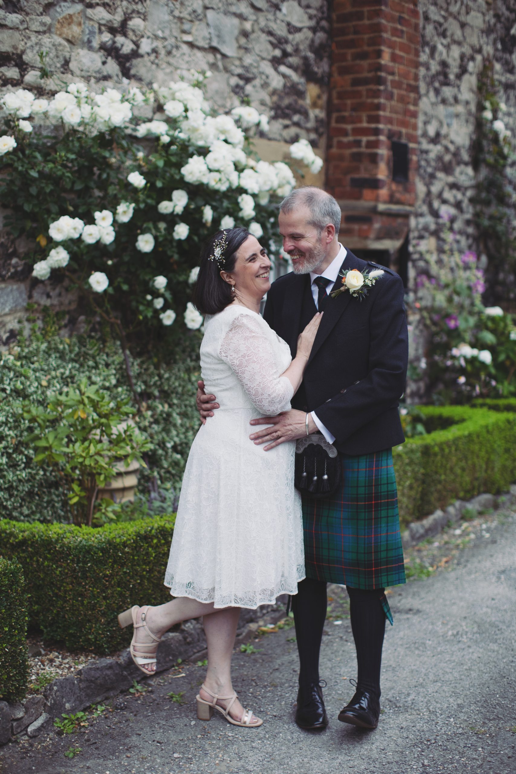 Siobhan & Jonathan ♡ Bakewell Town Hall Wedding 34 Siobhan and Jonathan walking through Bakewell following their registry office wedding.