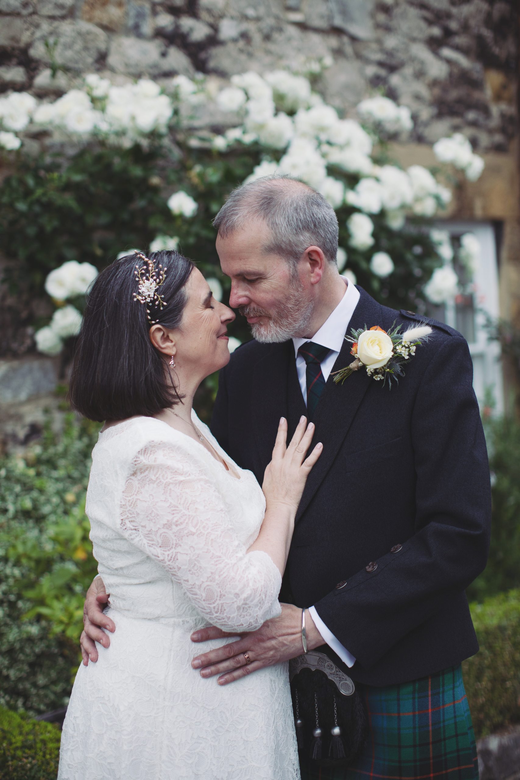 Siobhan & Jonathan ♡ Bakewell Town Hall Wedding 16 The couple outside Bakewell Town Hall after their intimate legal ceremony.
