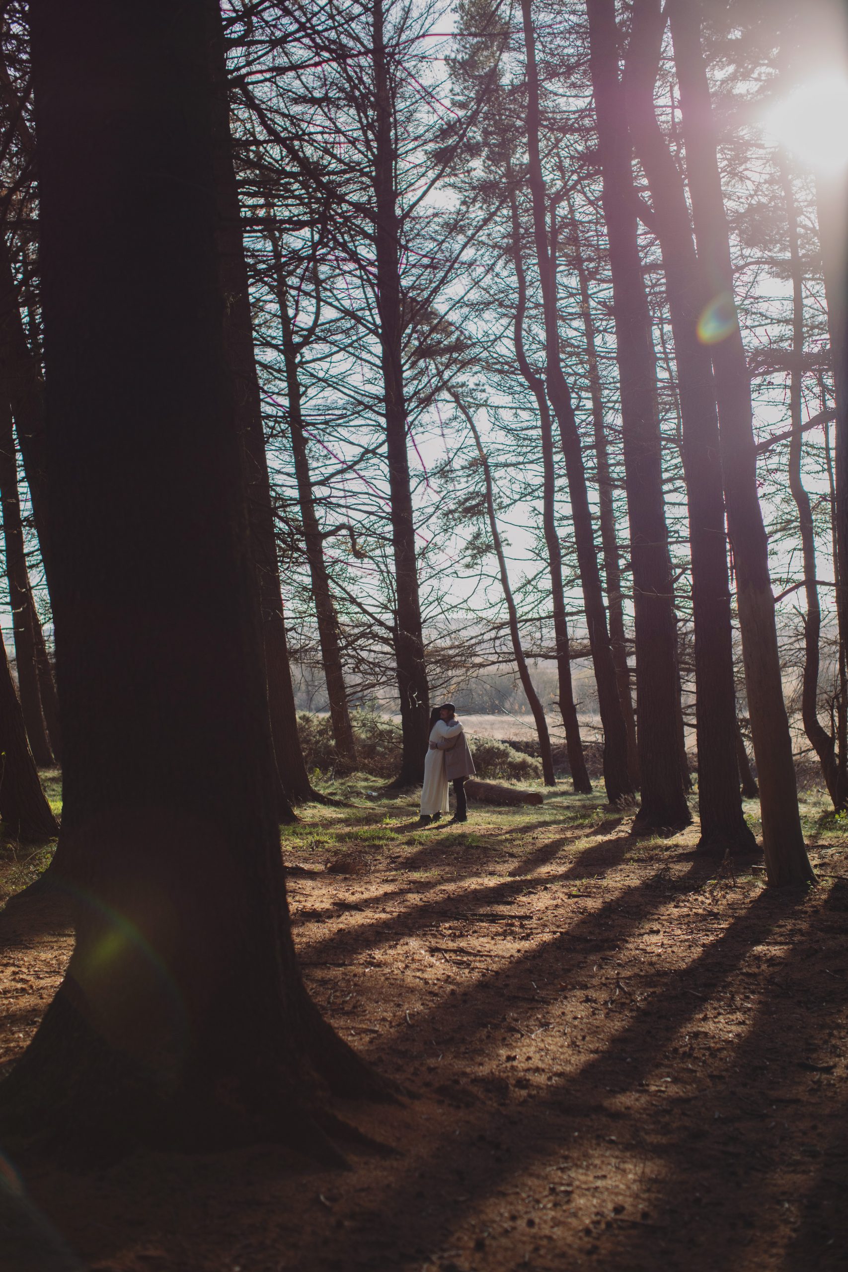 Cat & Liam ♡ Engagement Photoshoot at Shillito Woods 2 Cat and Liam walking hand in hand through Shillito Woods during their autumn engagement photoshoot in the Peak District.