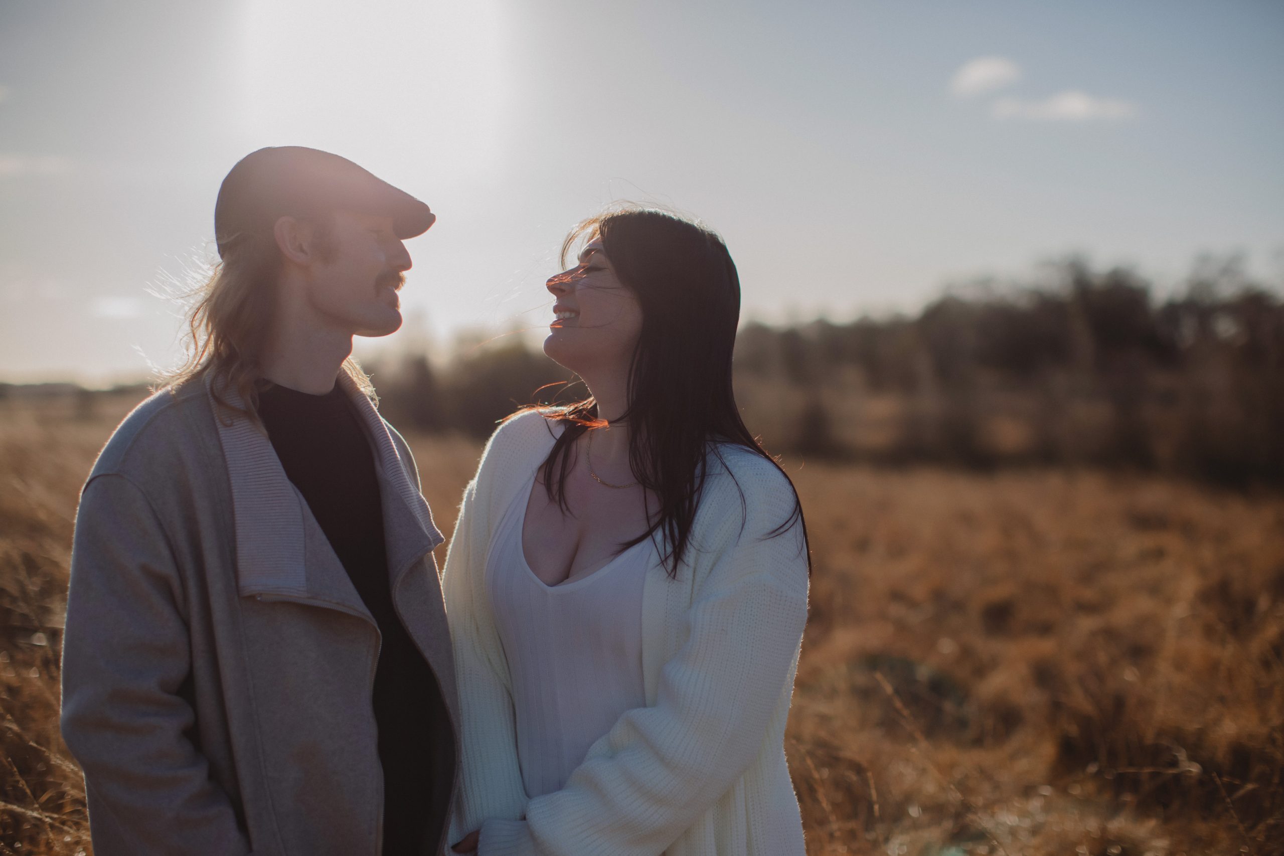 Cat & Liam ♡ Engagement Photoshoot at Shillito Woods 34 Outdoor engagement photography at Shillito Woods capturing Cat and Liam on a bright autumn morning.