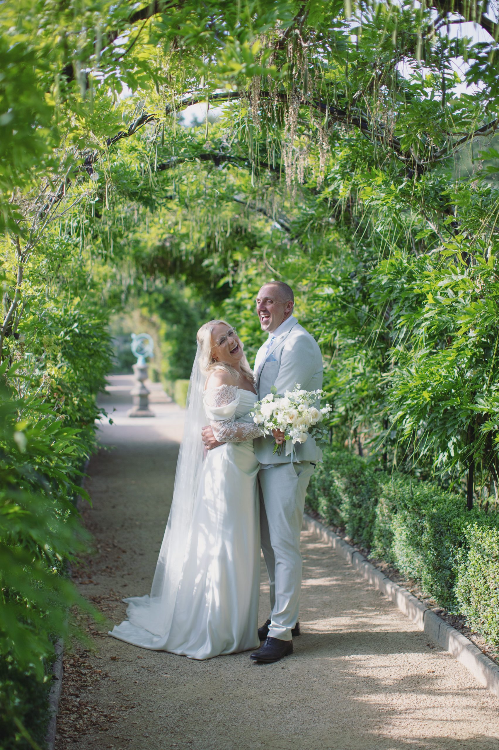 Marisa & Steven ♡ Thorpe Garden Wedding Photography 52 Bride and groom portrait at Thorpe Garden wedding venue
