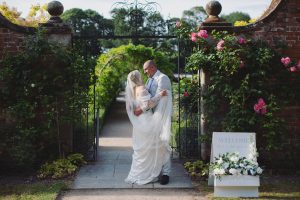 Marisa & Steven ♡ Thorpe Garden Wedding Photography 1 Bride and groom portrait at Thorpe Garden wedding venue