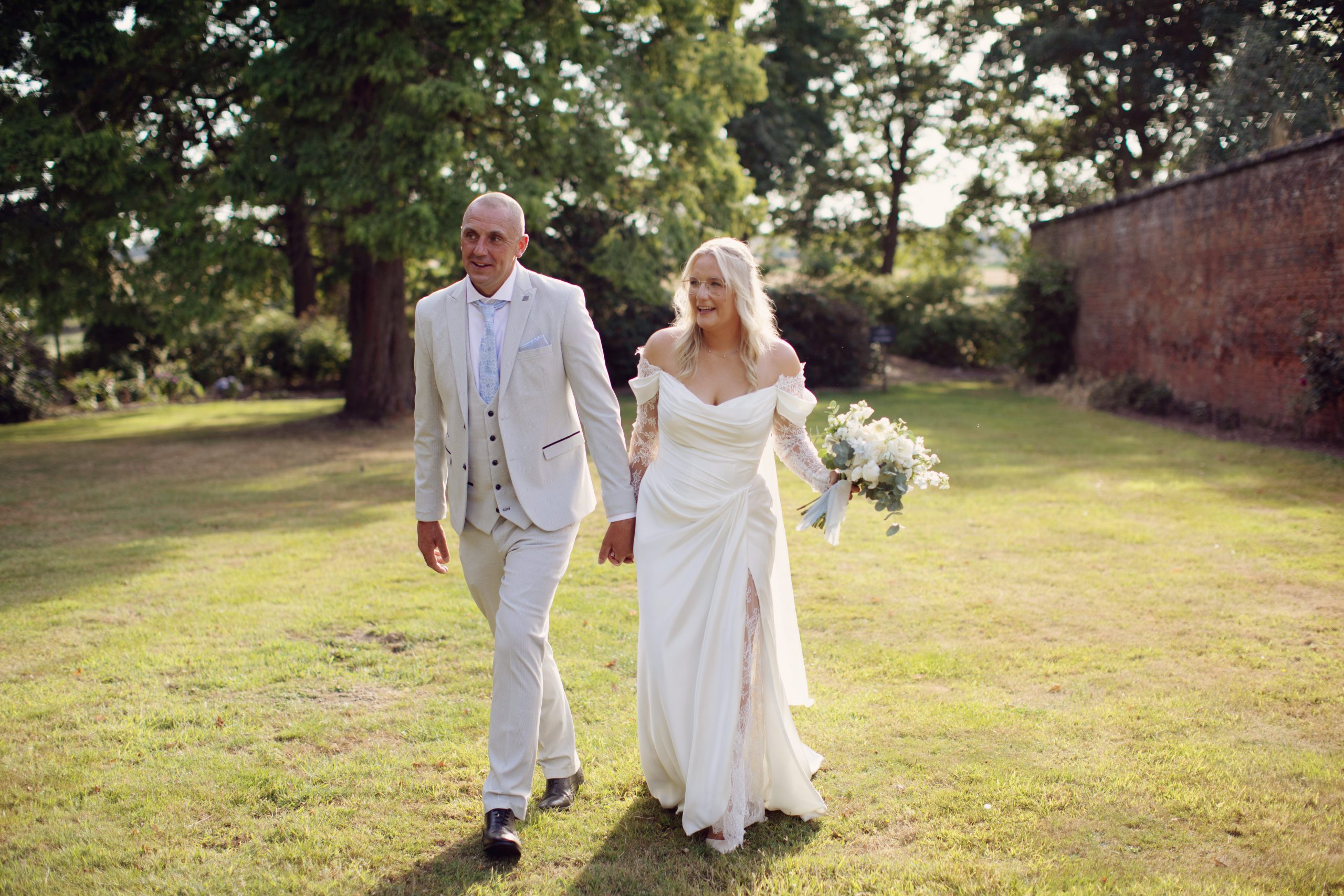 Marisa & Steven ♡ Thorpe Garden Wedding Photography 57 Bride and groom portrait at Thorpe Garden wedding venue