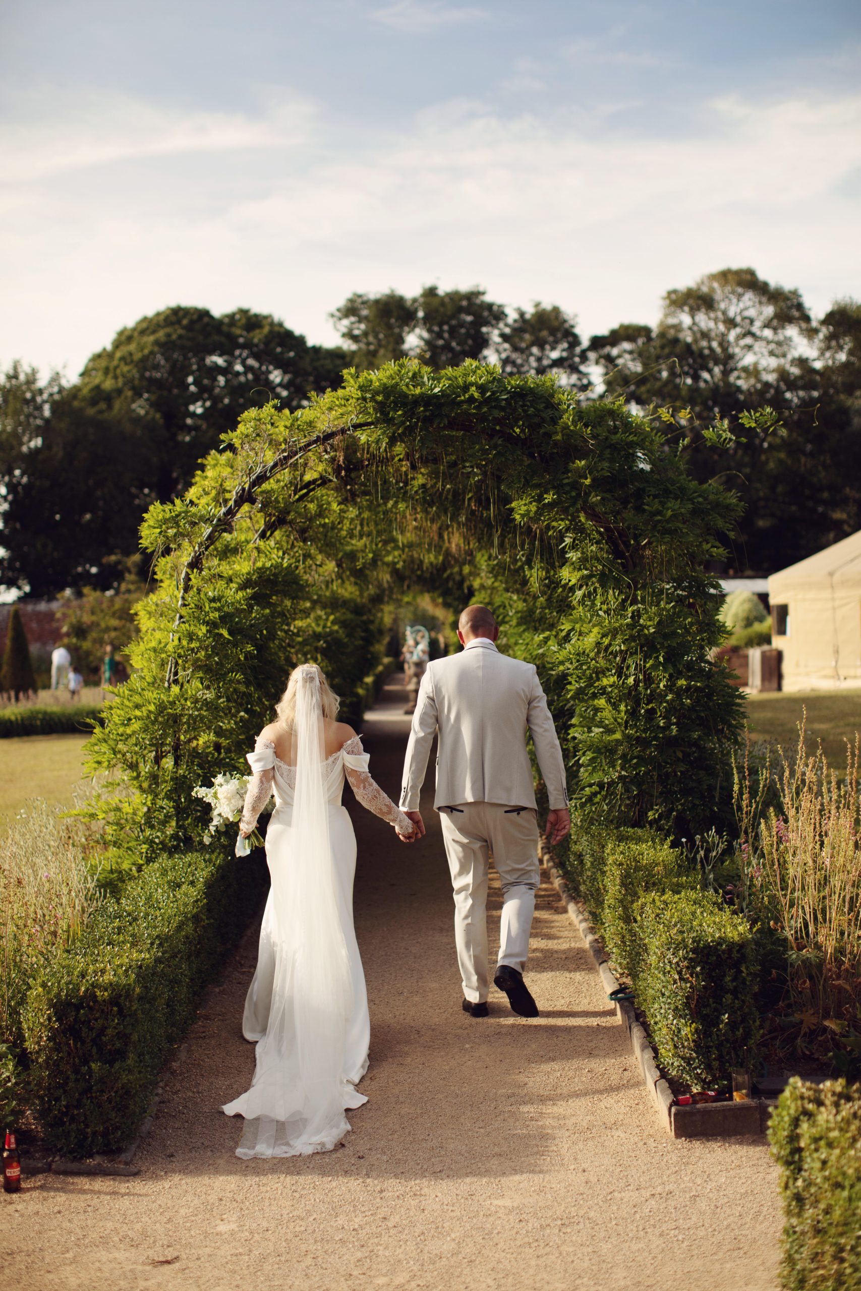 Marisa & Steven ♡ Thorpe Garden Wedding Photography 60 Bride and groom enjoying golden hour portraits in Staffordshire