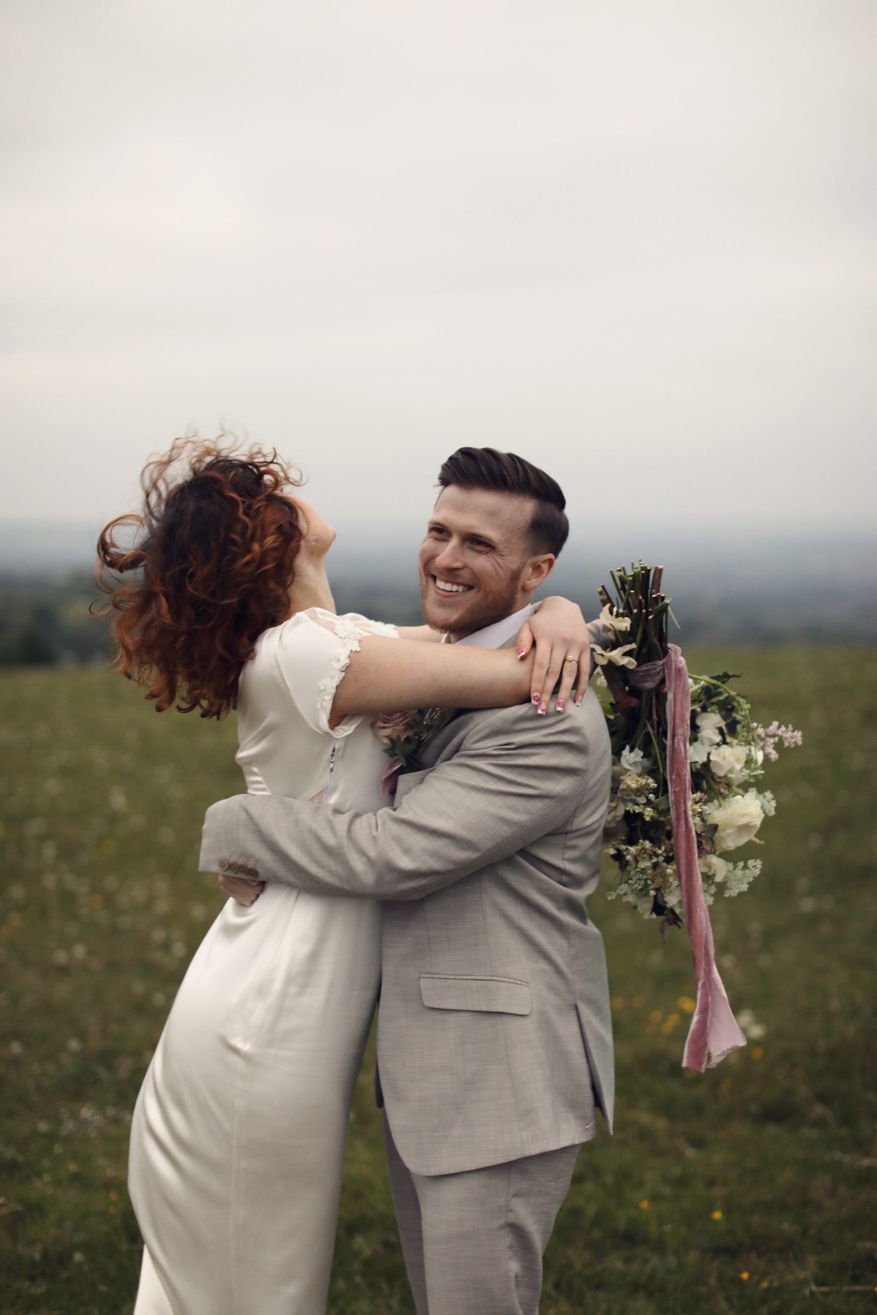 Romantic wedding portraits with soft, natural light.