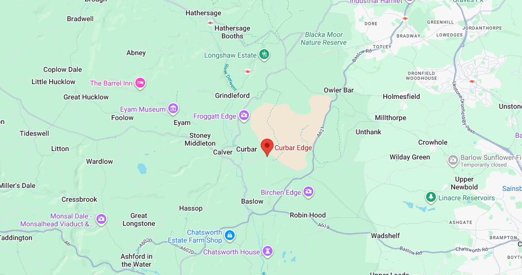 curbar edge proposal map