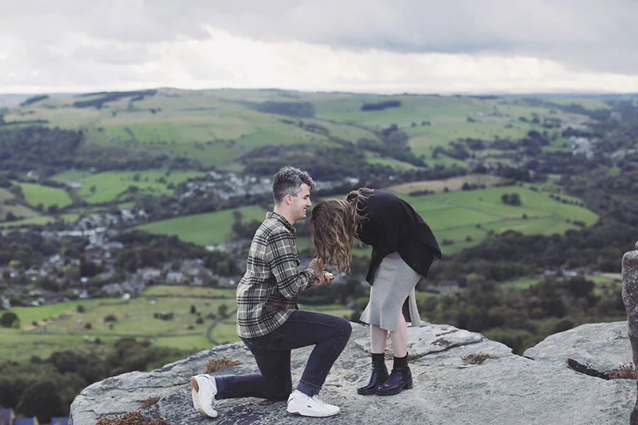 peak district proposal photoshoot
